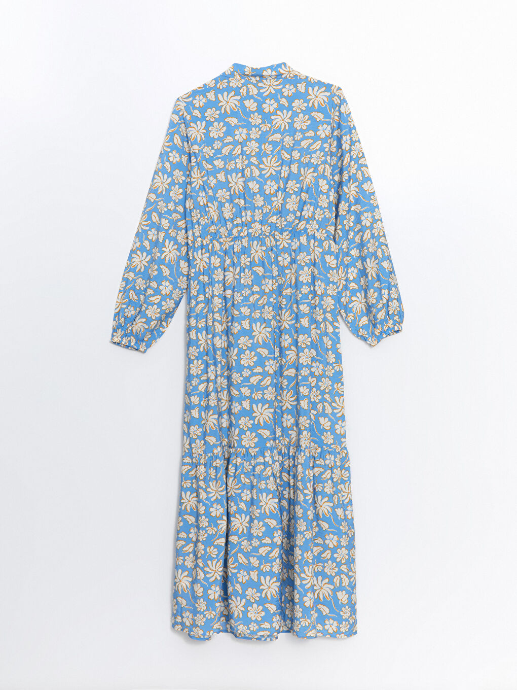 Collared Neck Patterned Women's Dress-5