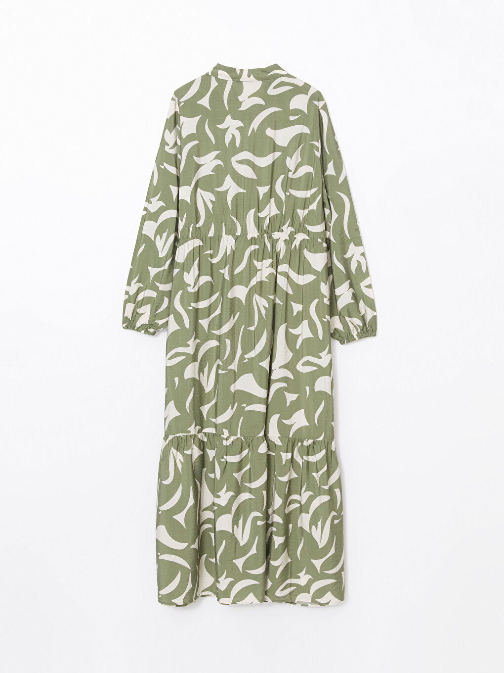 Robe à Col Chemise à Motifs pour Femmes-5