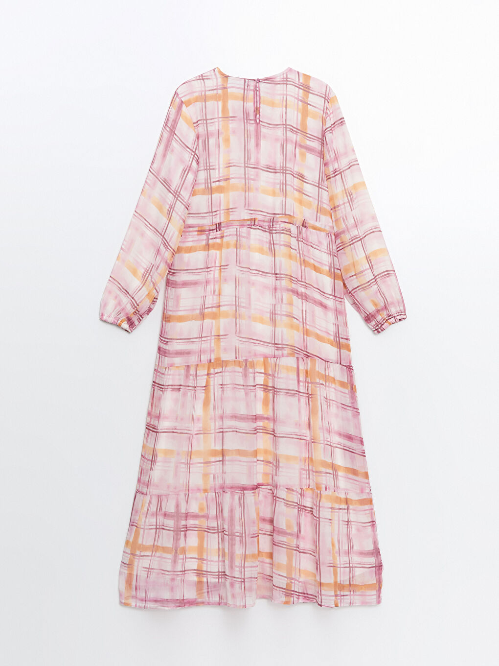 LCW Modest Bisiklet Yaka Desenli Kadın Elbise -S55645Z8-LT2