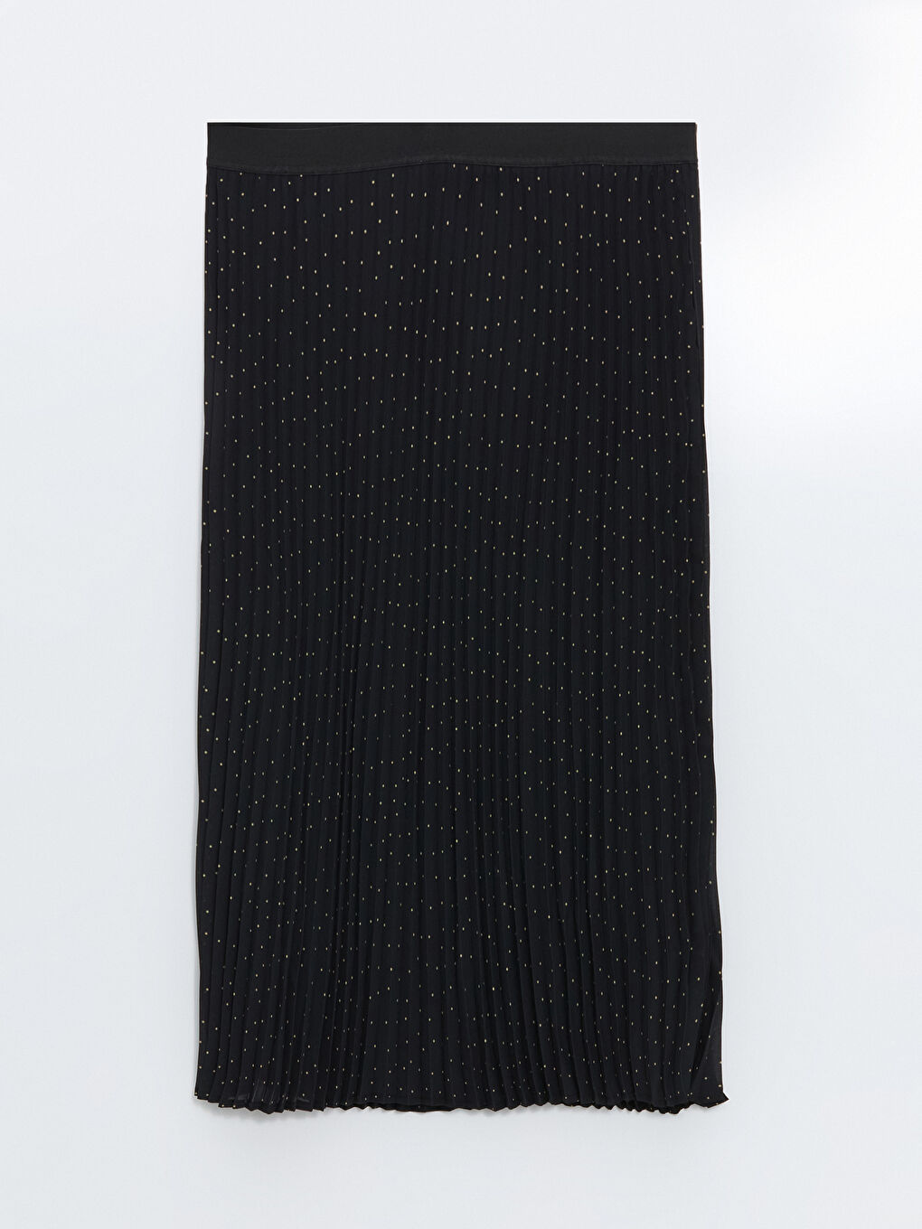 Zippered Waist Polka Dot Chiffon Women's Pleated Skirt -S55653Z8-LQJ