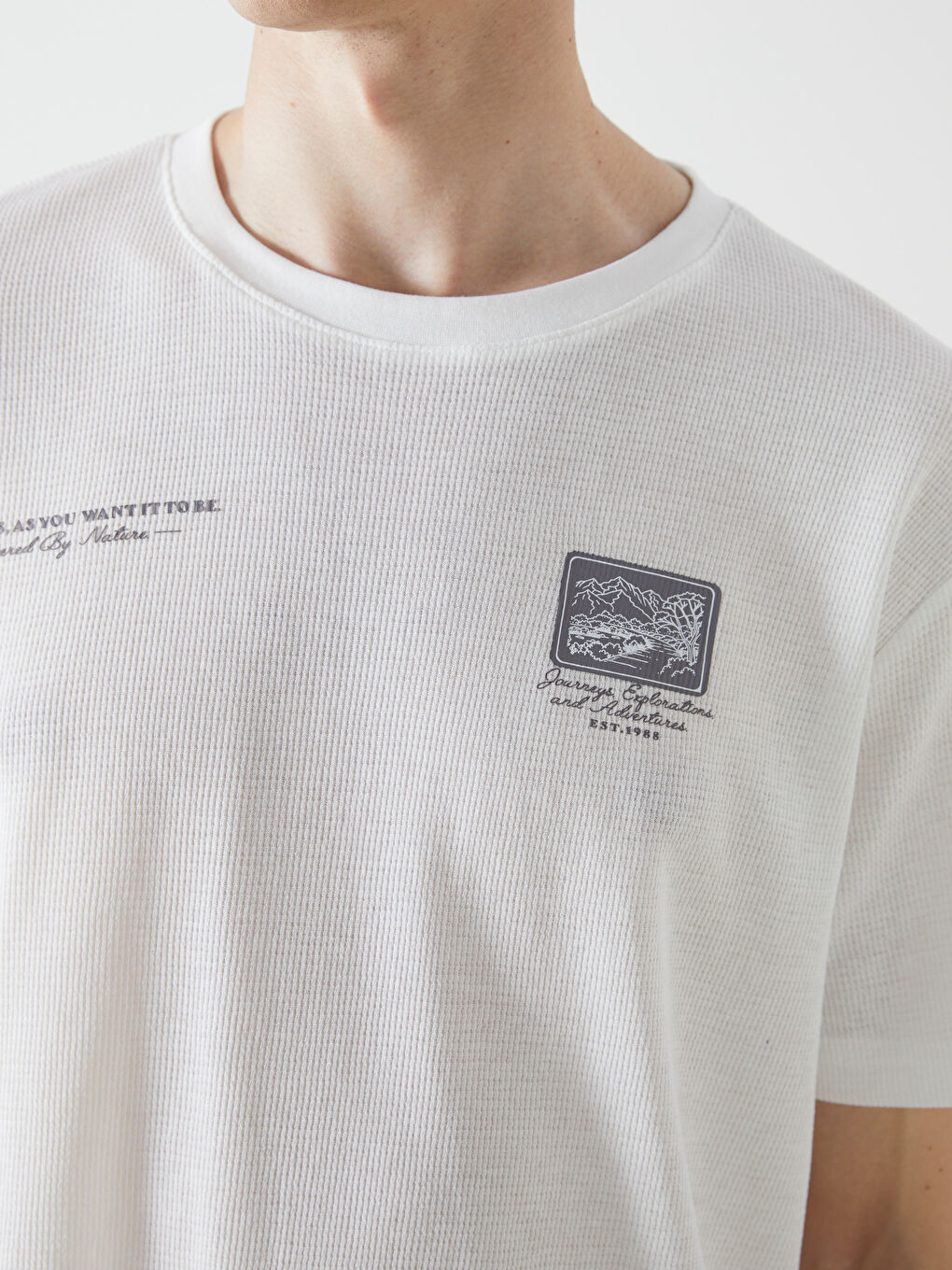 Crew Neck Short Sleeve Printed Men's T-Shirt -S55654Z8-R9J