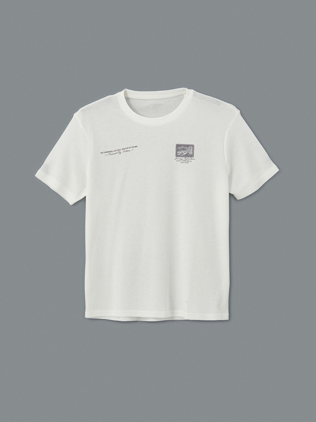 Crew Neck Short Sleeve Printed Men's T-Shirt -S55654Z8-R9J