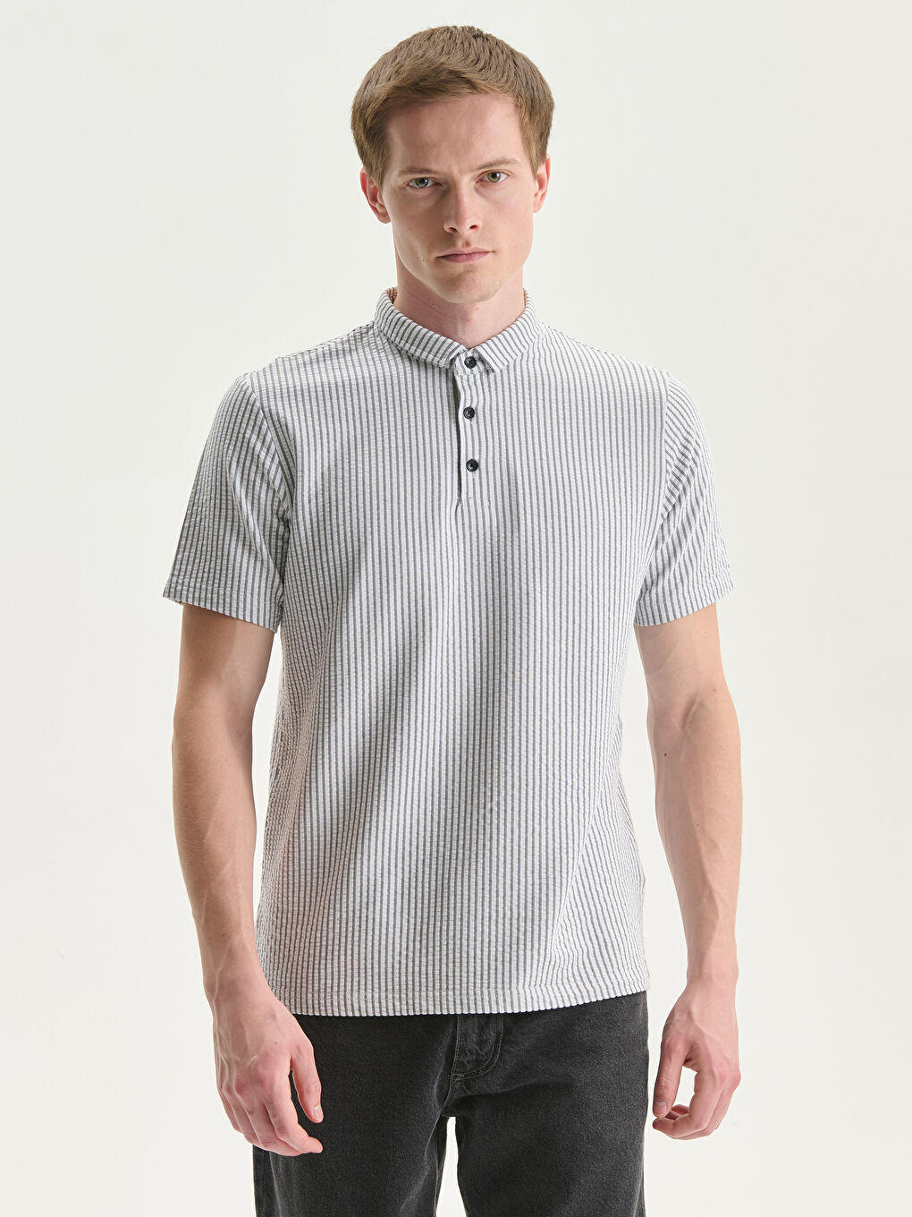 Man BLACK T-Shirt -S55685Z8-LEG