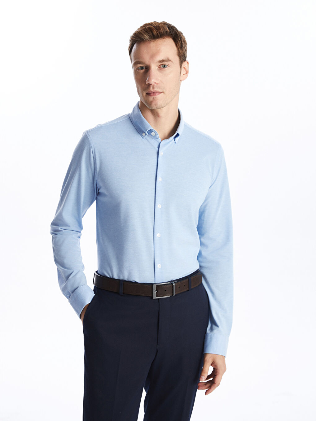 Mavi Slim Fit Uzun Kollu Oxford Erkek Gömlek