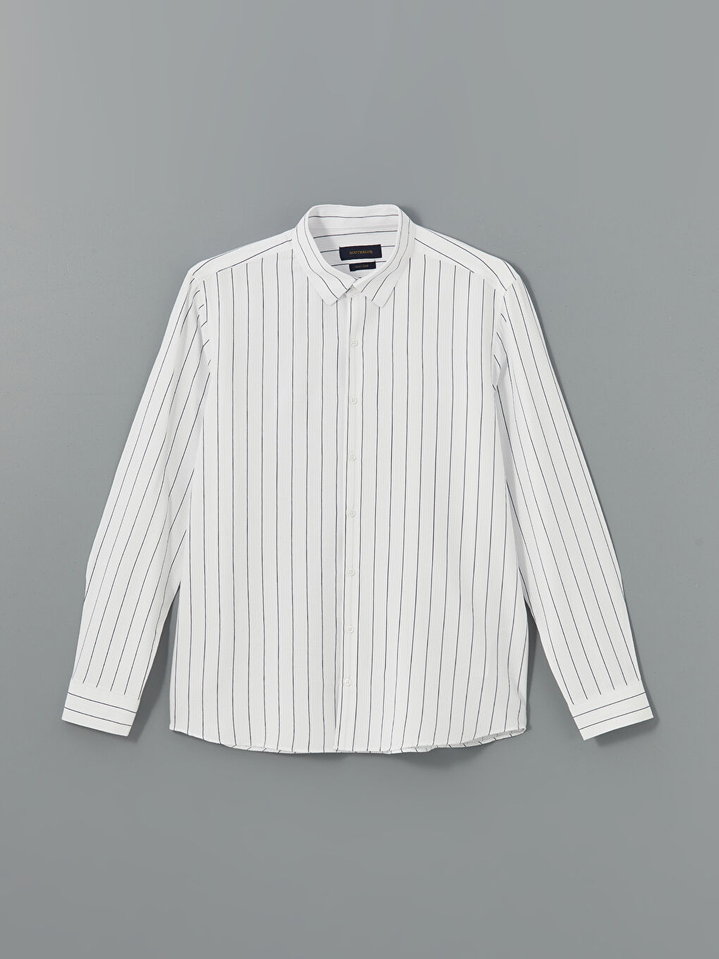 Slim Fit Long Sleeve Striped Men's Shirt -S55731Z8-LGS