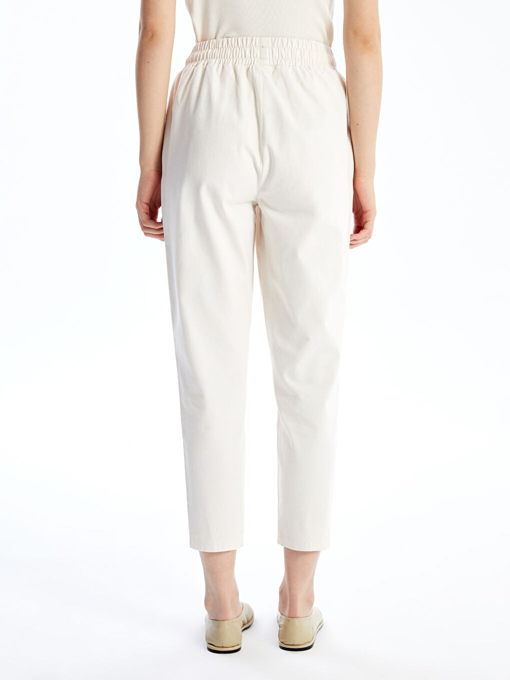 LCW Modest Beli Lastikli Rahat Kalıp Kadın Pantolon -S55733Z8-FES