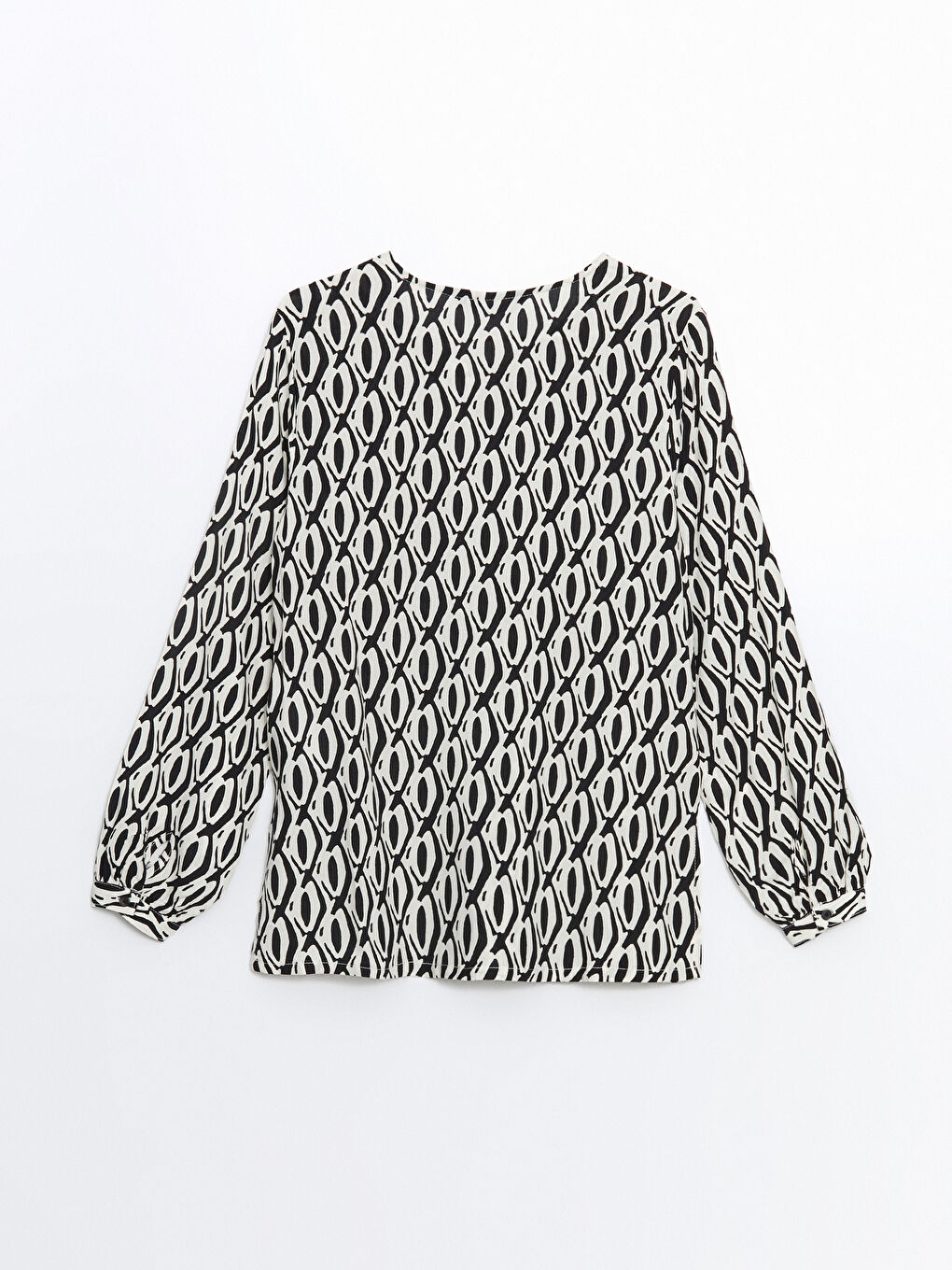 LCW Modest Tie Neck Patterned Women's Blouse -S55735Z8-LQJ