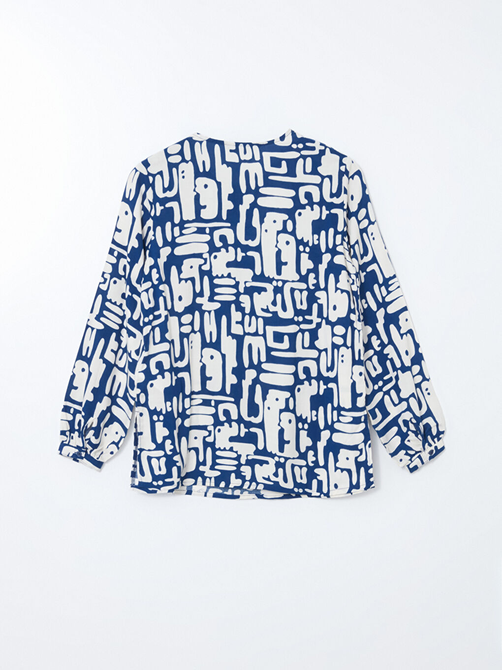 Blouse à Motifs avec Col Lavallière pour Femmes-5