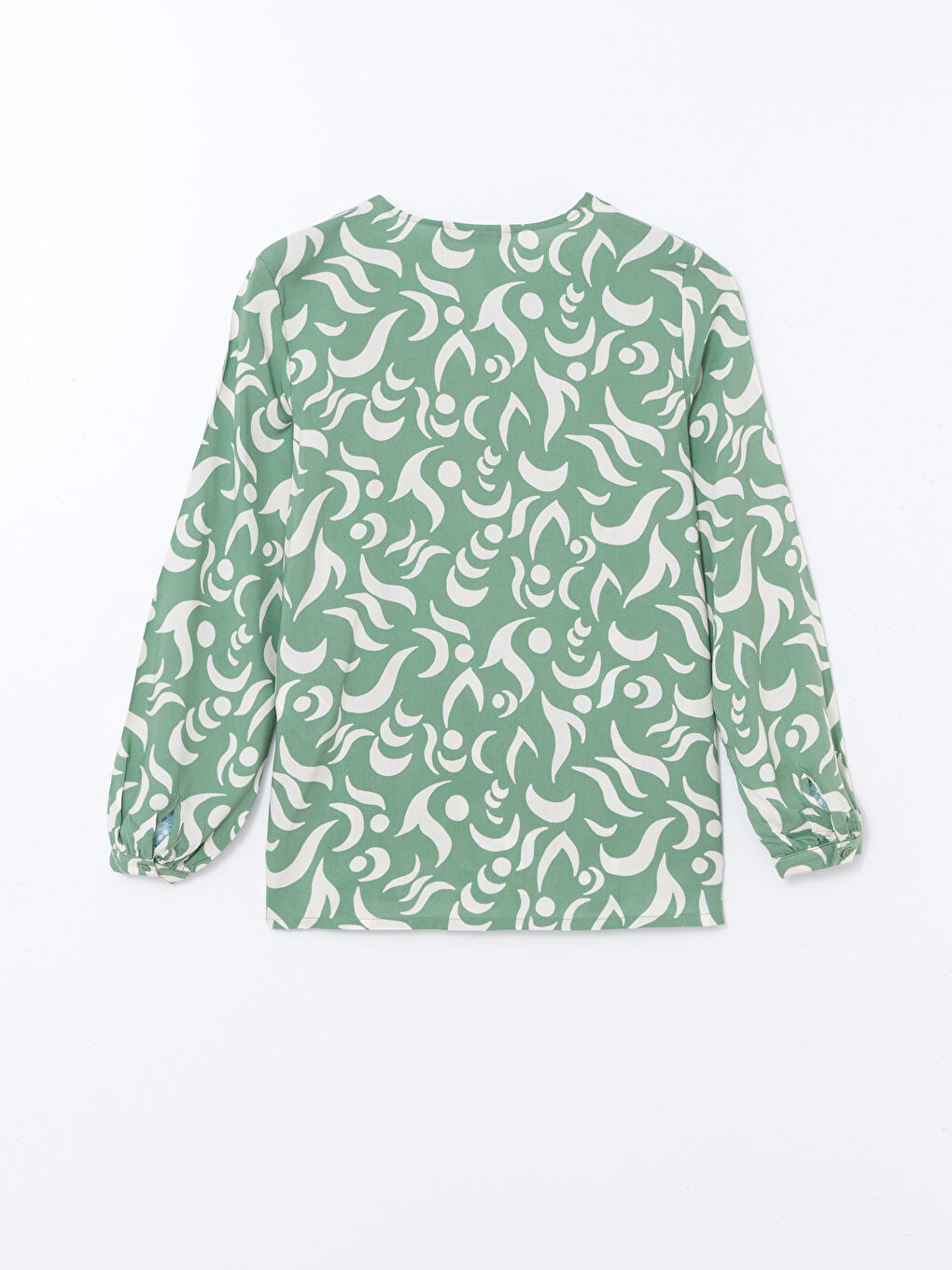 Blouse à Motifs avec Col Lavallière pour Femmes-5