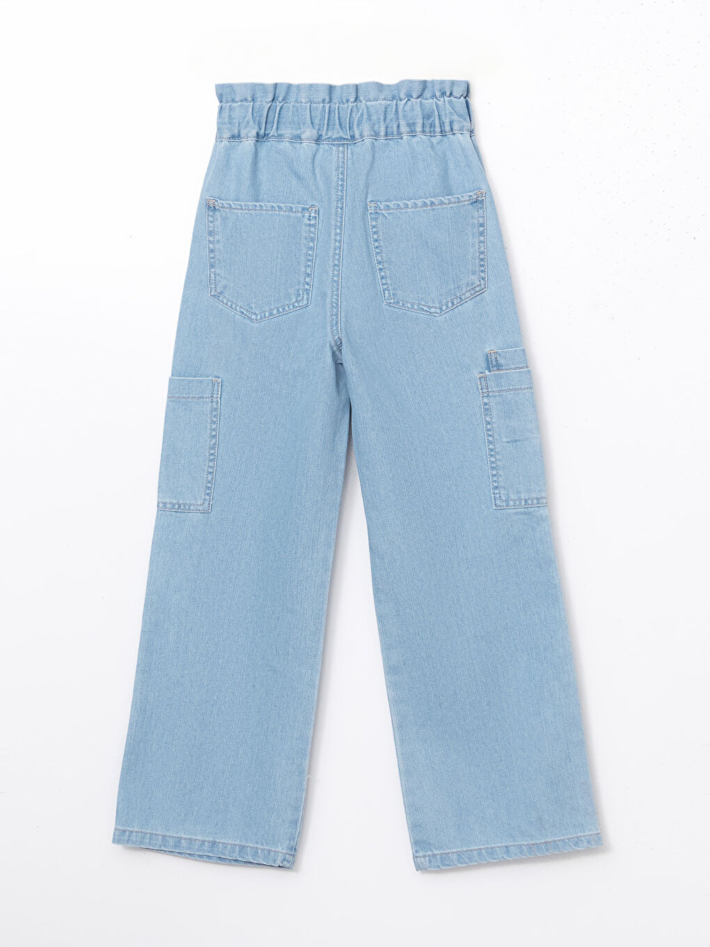 LCW Kids بنطلون جينز كارغو بخصر مرن للبنات -S55737Z4-311