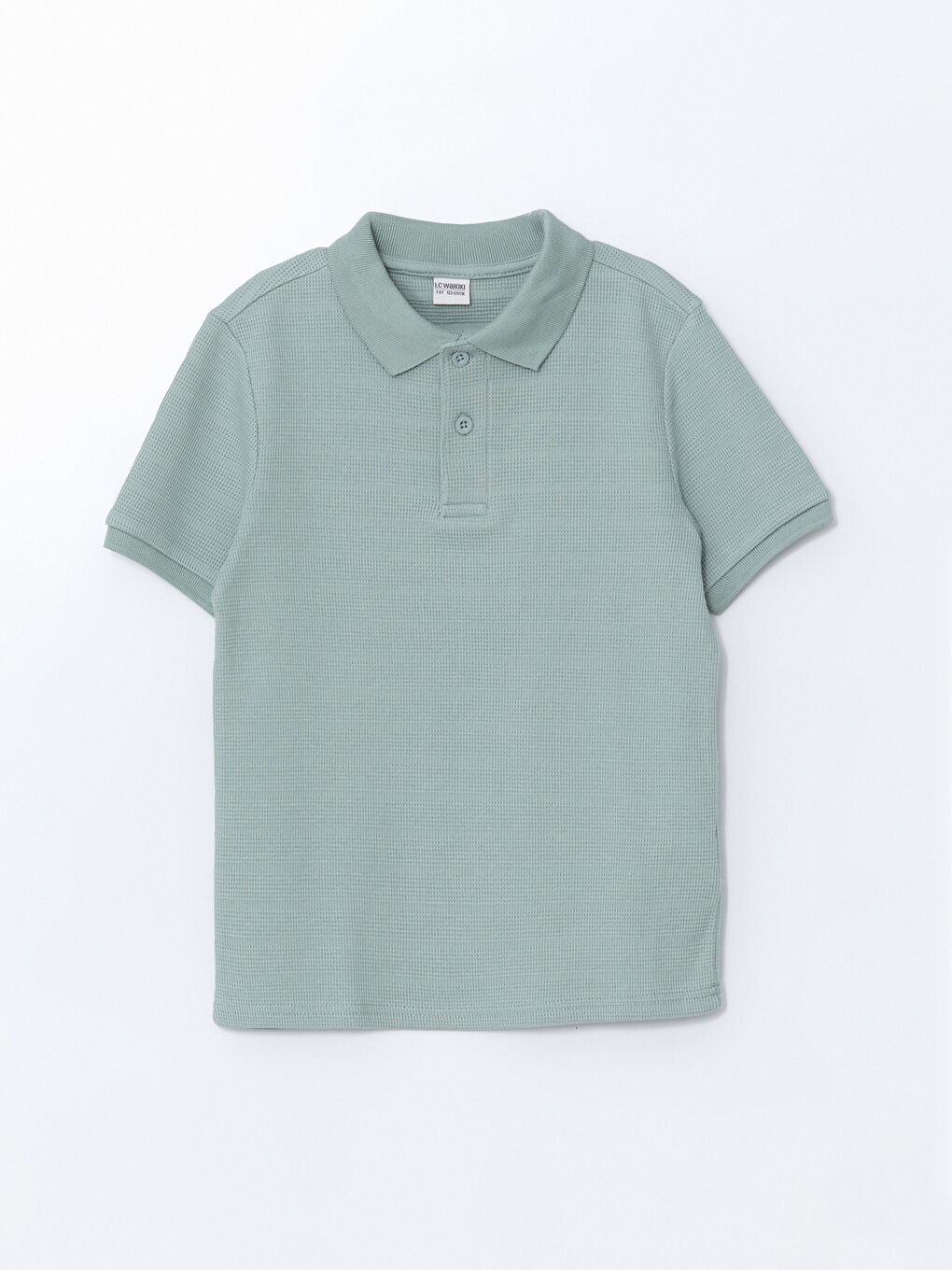 Polo Neck Textured Boys' T-Shirt -S55738Z4-GJM