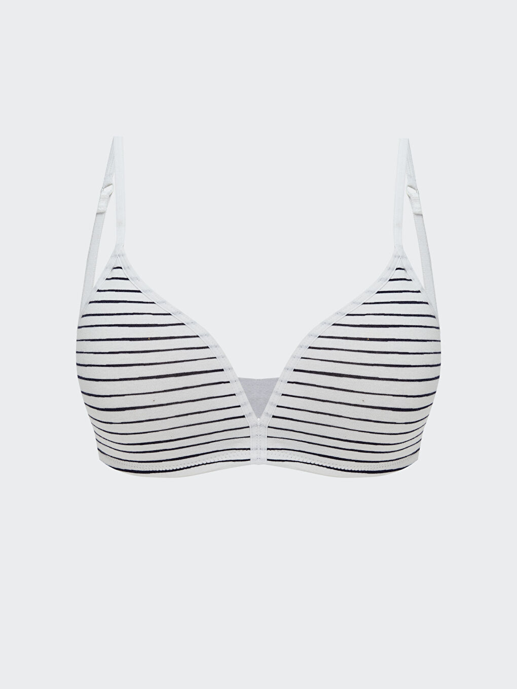 Beyaz Balensiz Dolgusuz Çizgili Sütyen