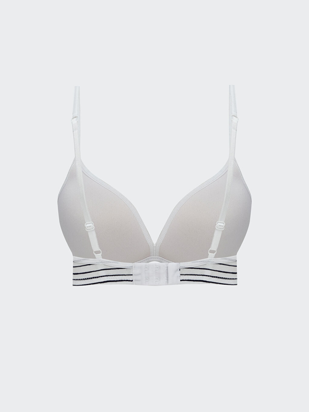 Beyaz Balensiz Dolgusuz Çizgili Sütyen-1