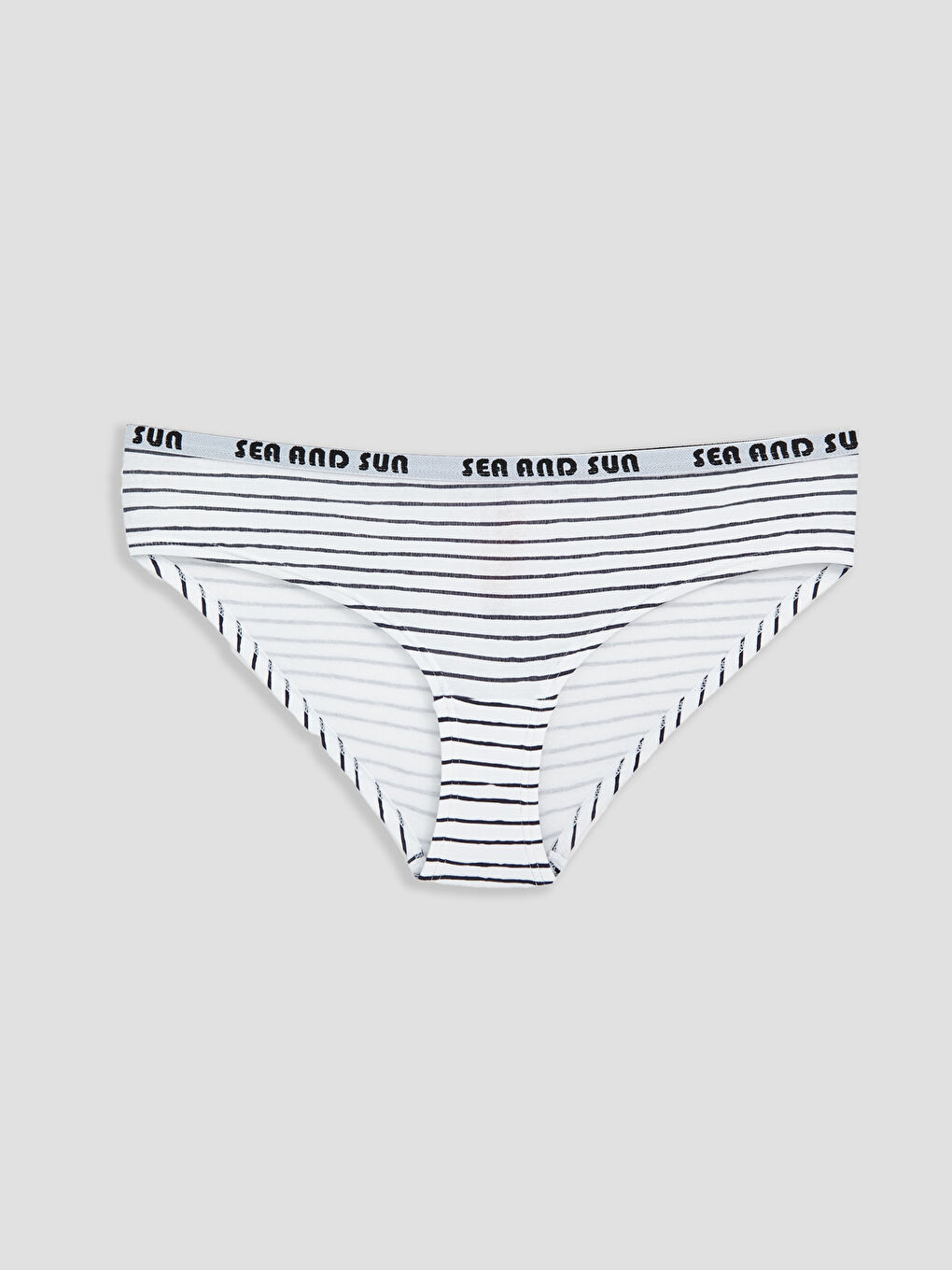 Beyaz Çizgili Hipster Külot