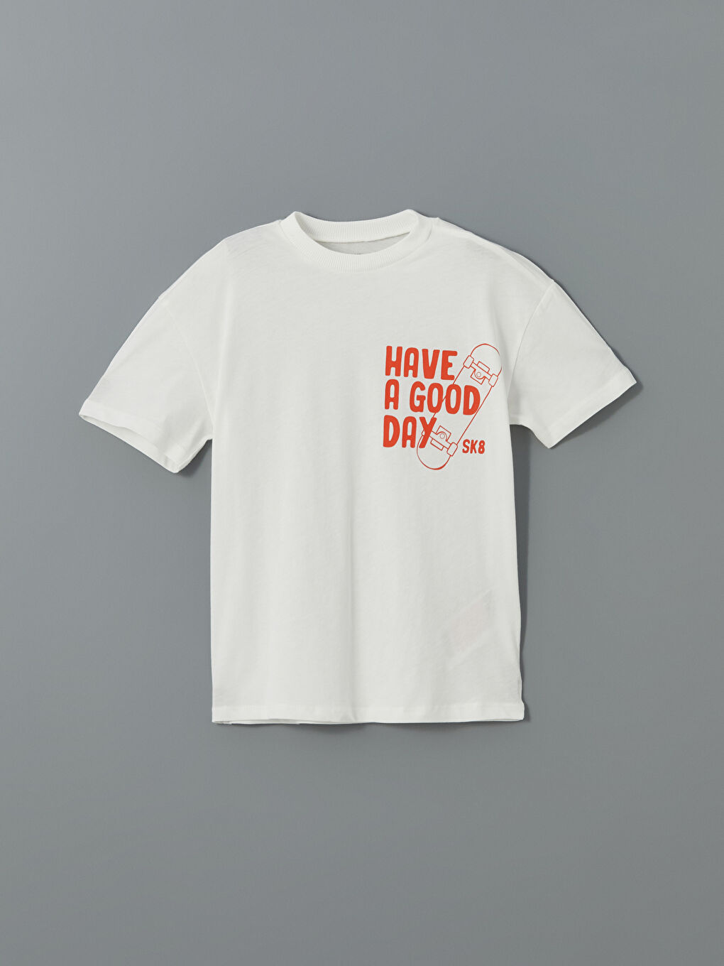 Crew Neck Printed Boys' T-Shirt