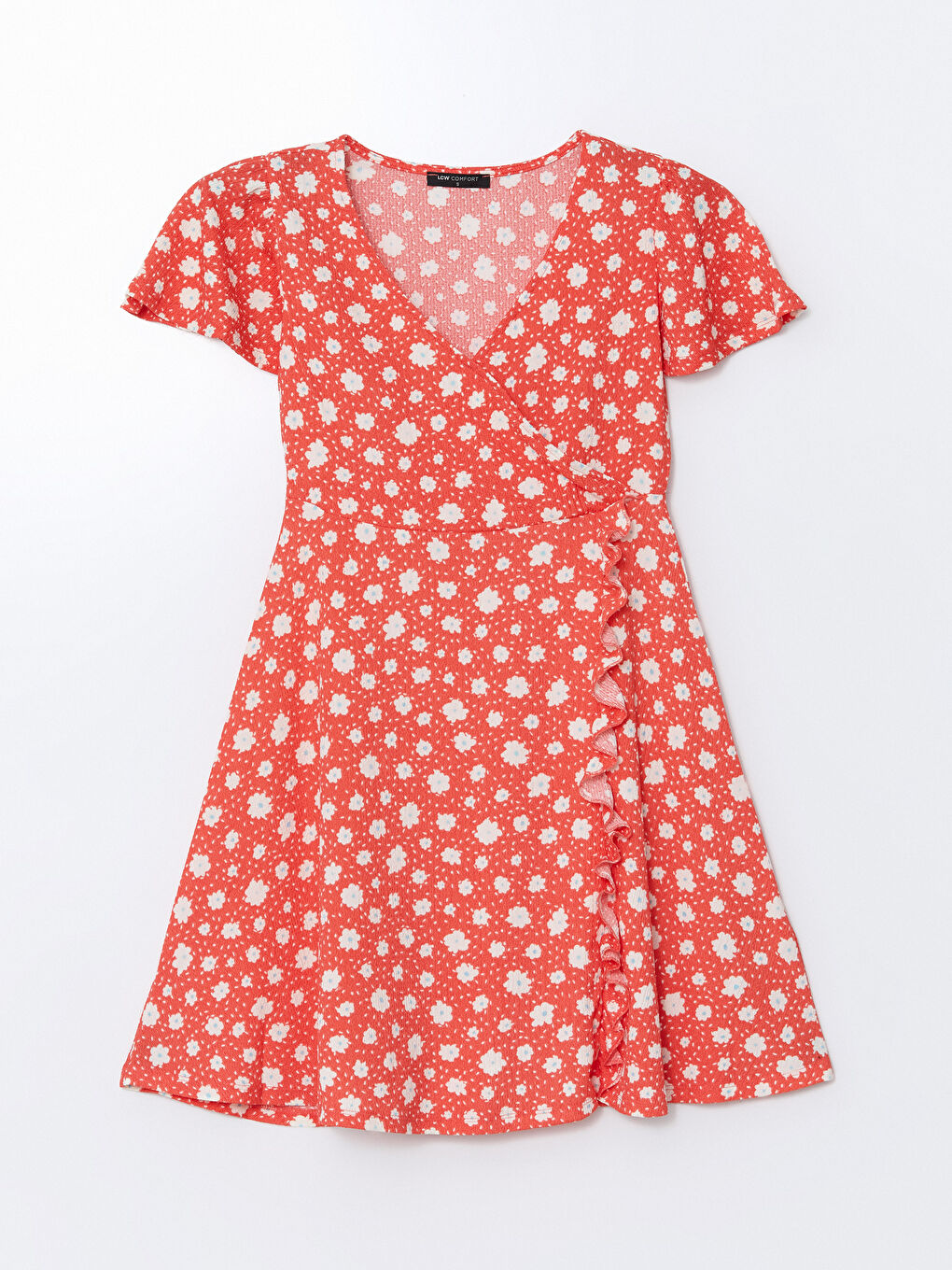 Double Breasted Collar Floral Women's Dress -S55786Z8-LR8