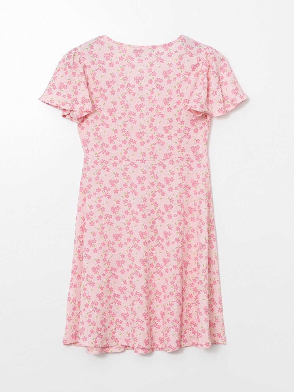 Double Breasted Collar Floral Women's Dress -S55786Z8-LT4