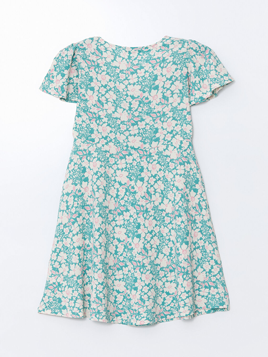 Double Breasted Collar Floral Women's Dress -S55786Z8-LTQ