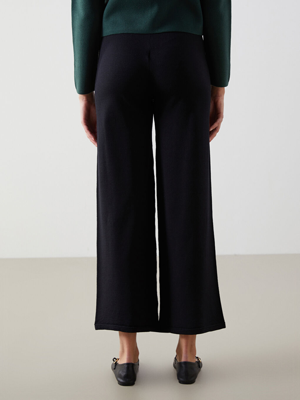Elasticated Waist Women's Knitwear Trousers -S55833Z8-CVL