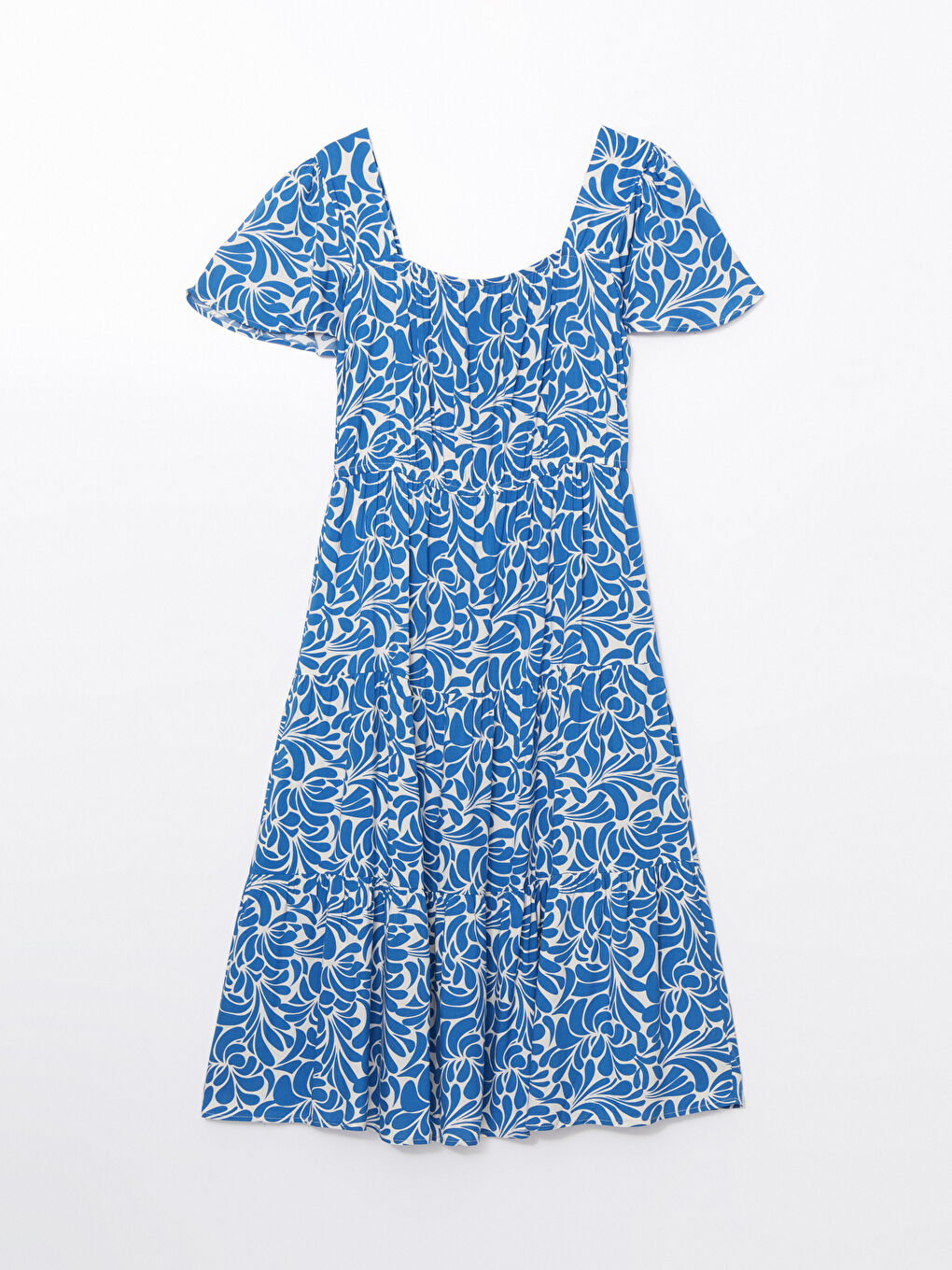 Square Collar Patterned Women's Dress -S55834Z8-LQQ