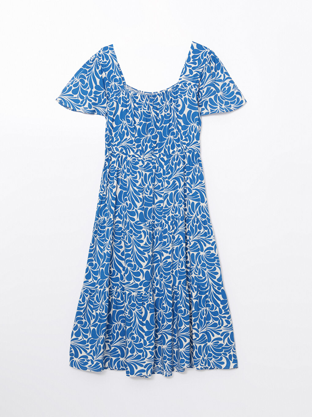 Square Collar Patterned Women's Dress -S55834Z8-LQQ