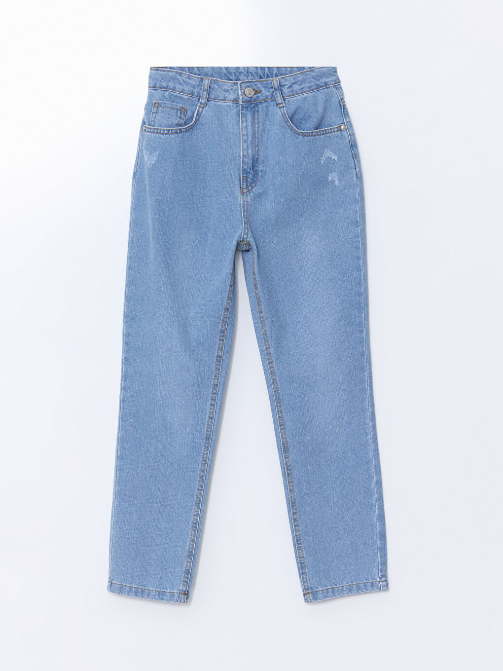 LCW Kids Girl's Jean Trousers with Adjustable Elastic Waist -S55837Z4-311