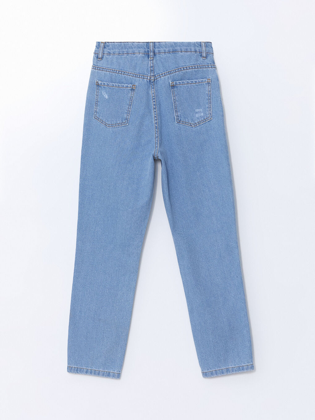 LCW Kids Girl's Jean Trousers with Adjustable Elastic Waist -S55837Z4-311
