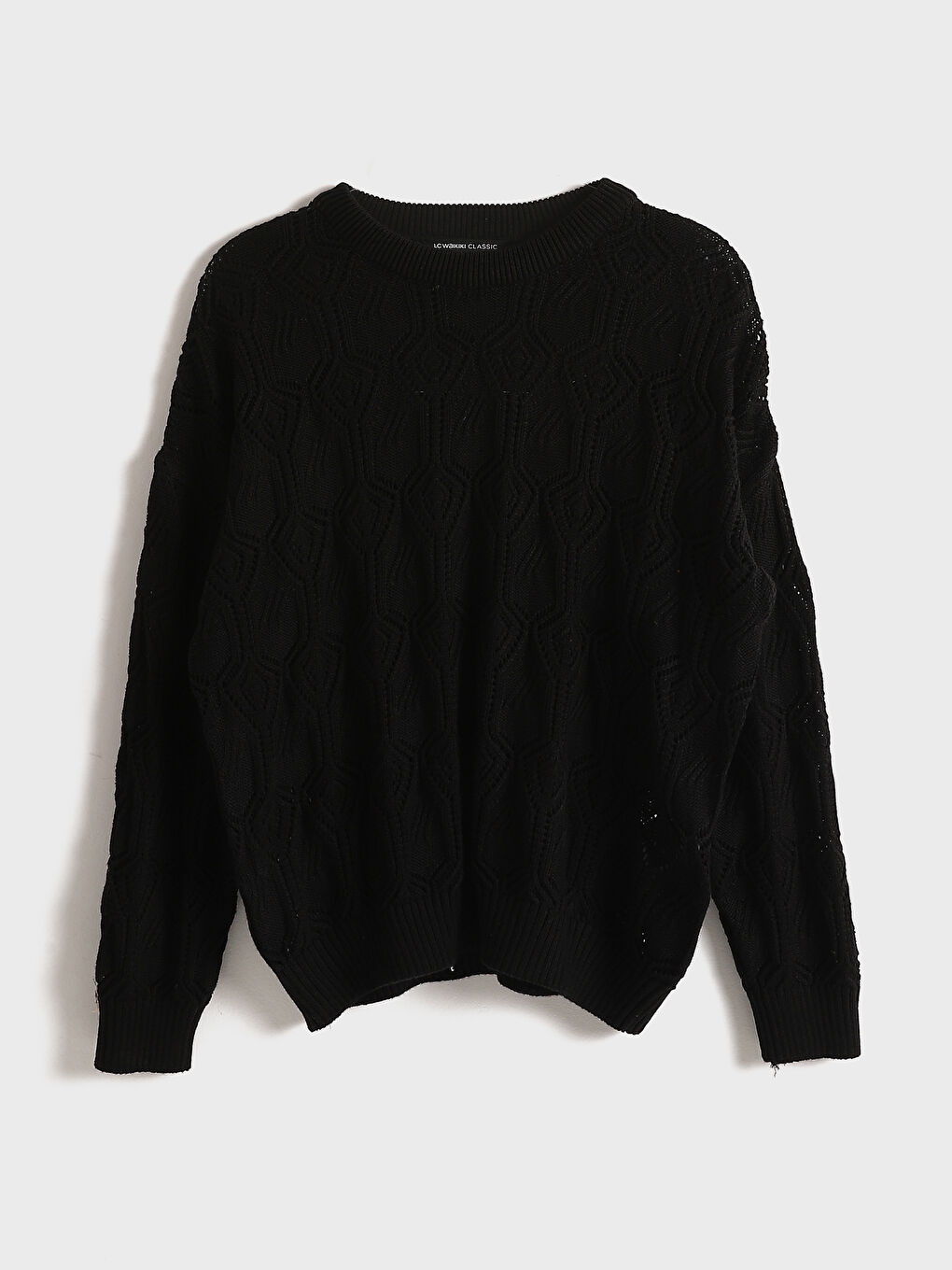 Crew Neck Hole-Knitted Women's Knitwear Sweater -S55842Z8-CVL