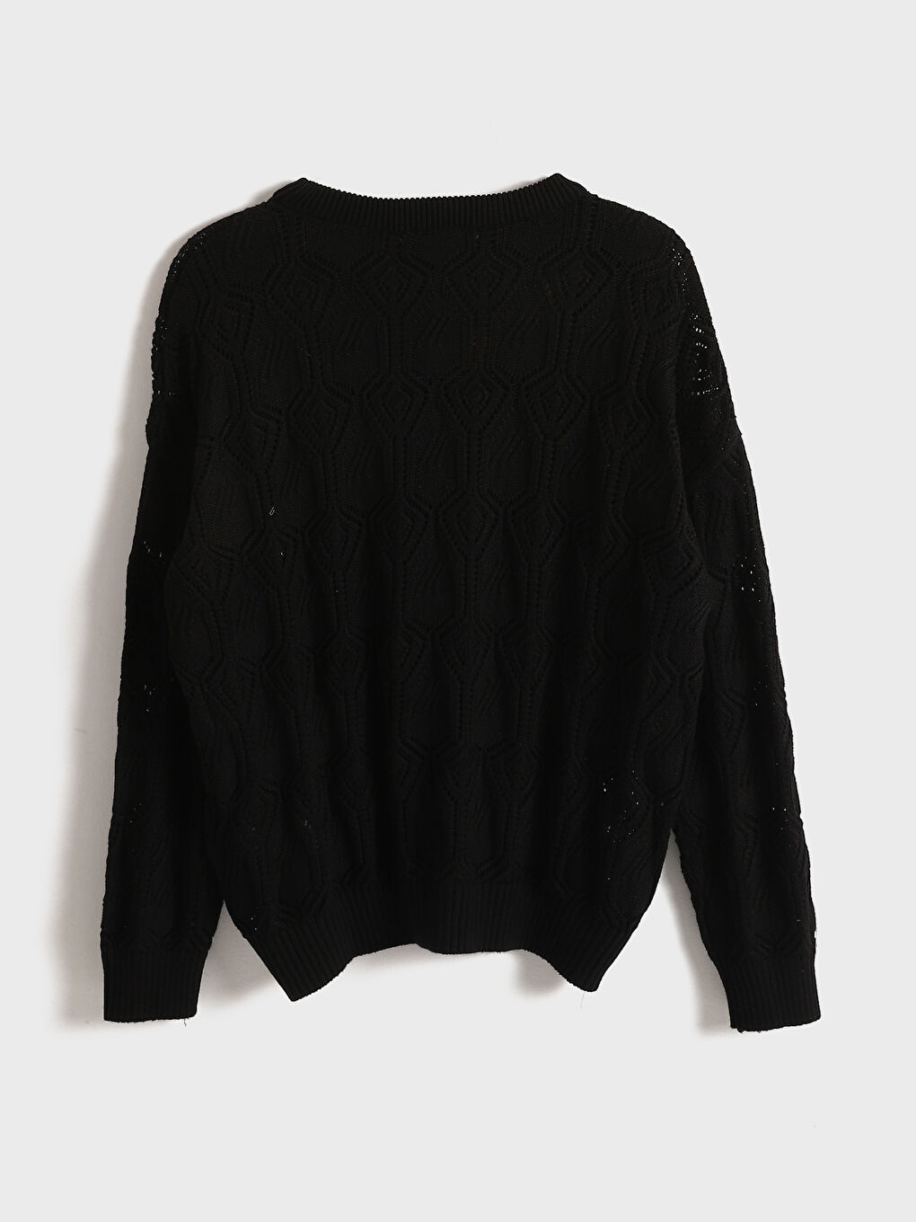 Crew Neck Hole-Knitted Women's Knitwear Sweater -S55842Z8-CVL