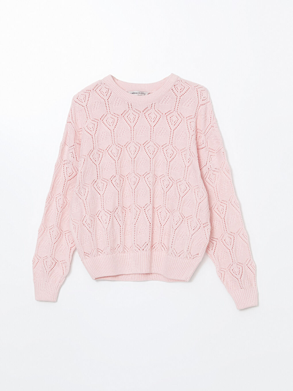 Crew Neck Hole-Knitted Women's Knitwear Sweater -S55842Z8-FX2