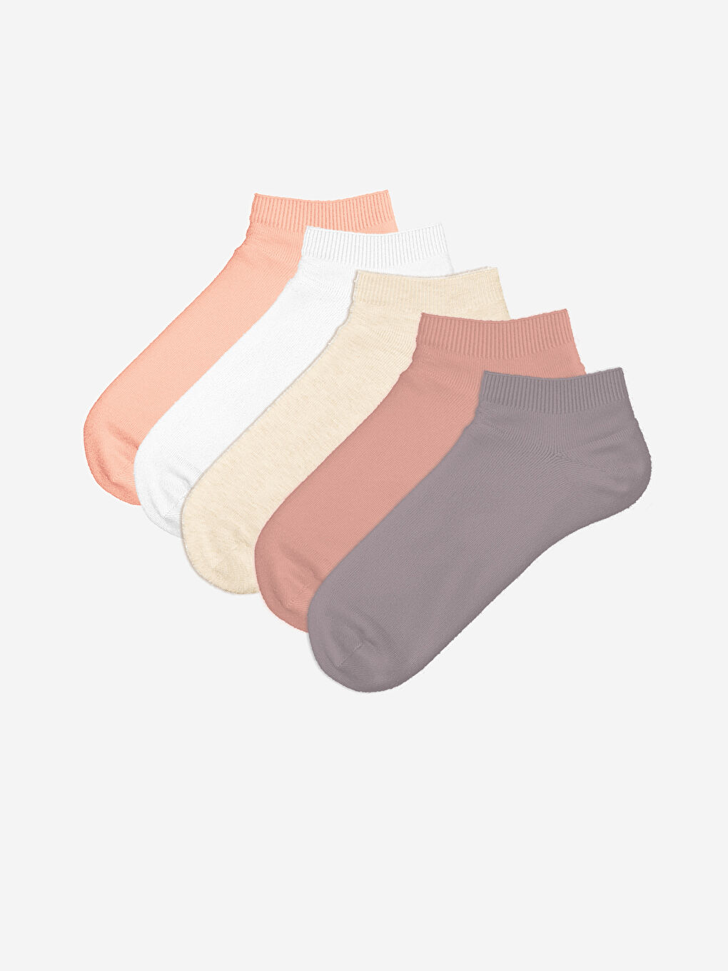 Women's Plain Trainer Socks 5 Pack -S55845Z8-L9L