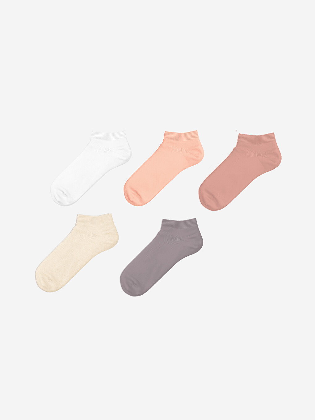 Women's Plain Trainer Socks 5 Pack -S55845Z8-L9L