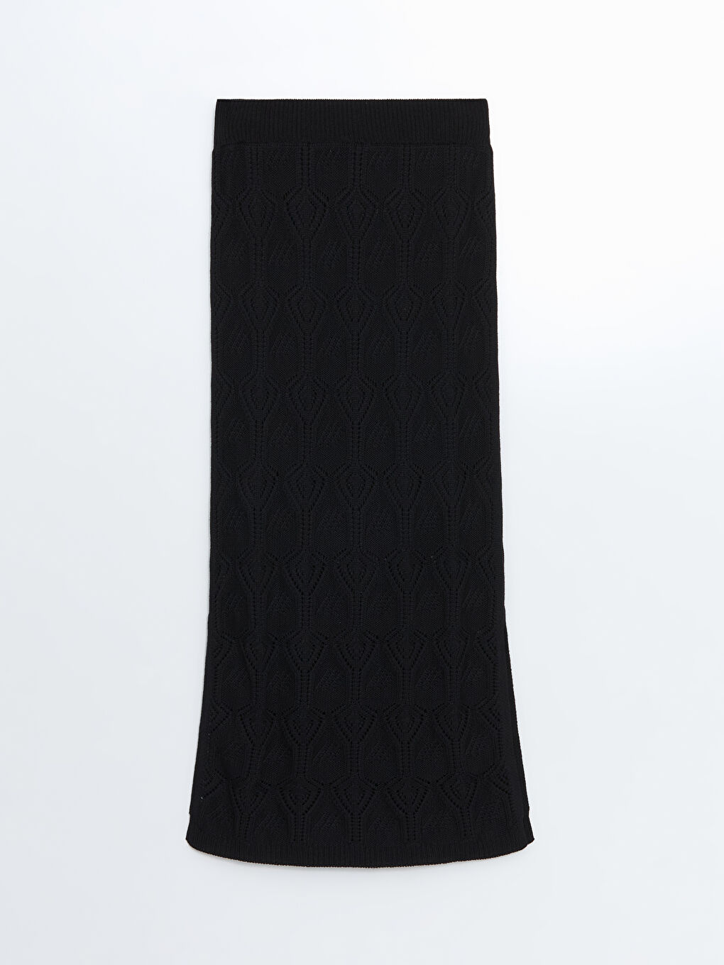 Elastic Waist Hole-Knitted Tricot Skirt -S55846Z8-CVL