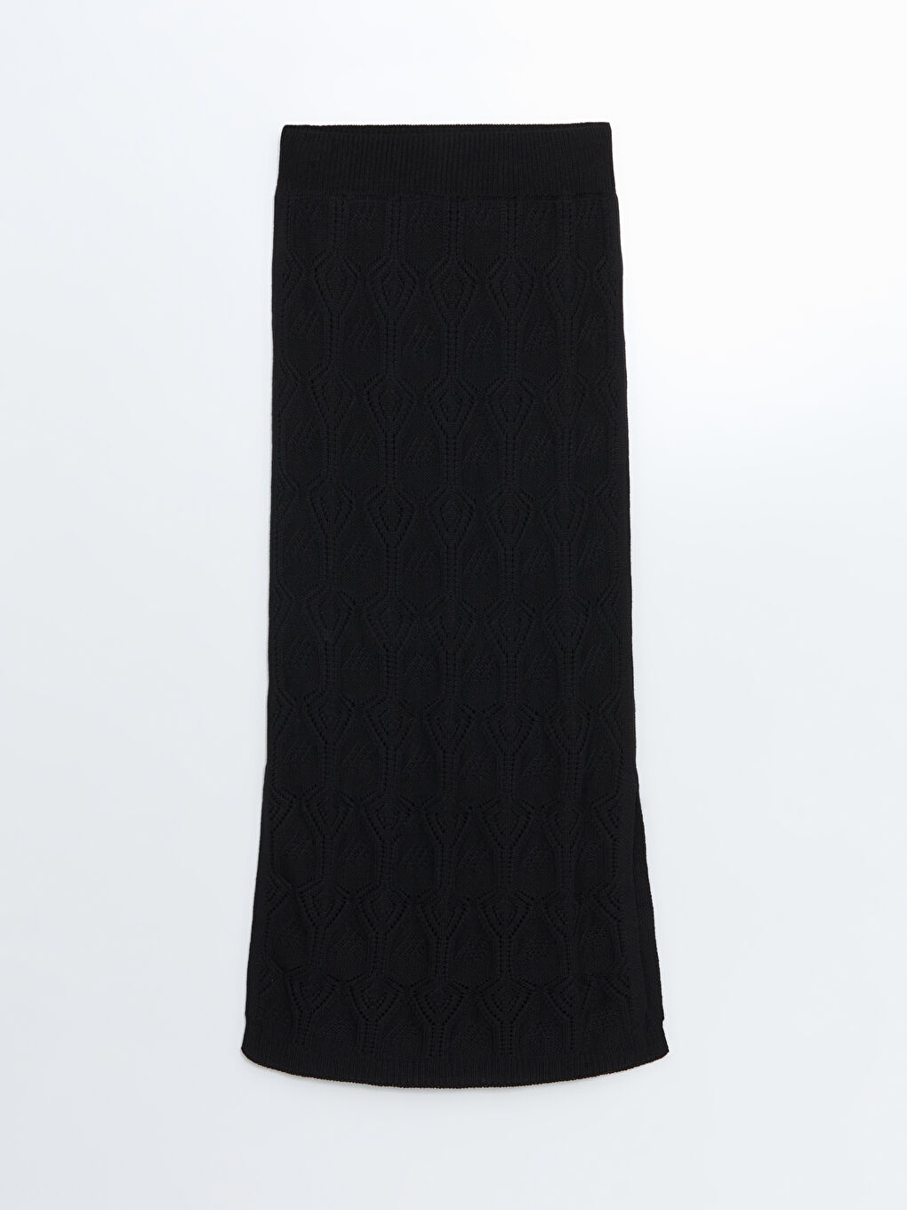 Elastic Waist Hole-Knitted Tricot Skirt -S55846Z8-CVL