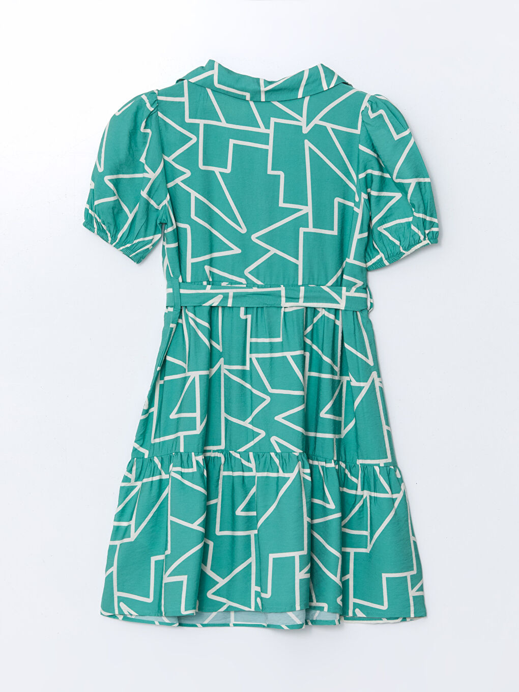 Collared Neck Patterned Women's Dress -S55853Z8-LRR