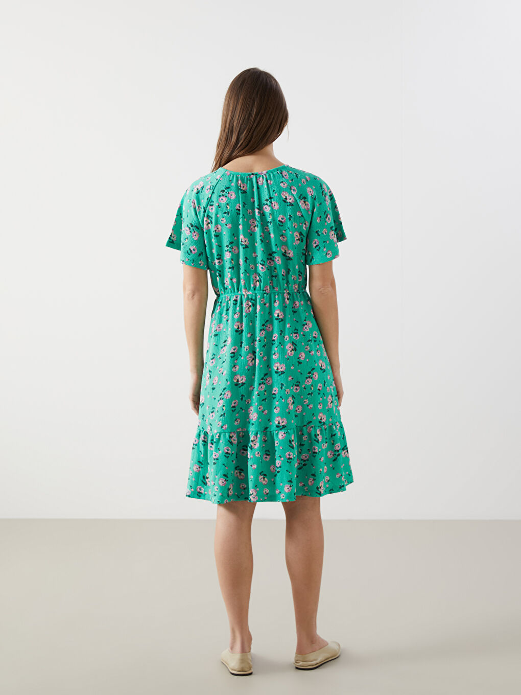 Floral Midi Ruffled Dress -S55857Z8-LRR