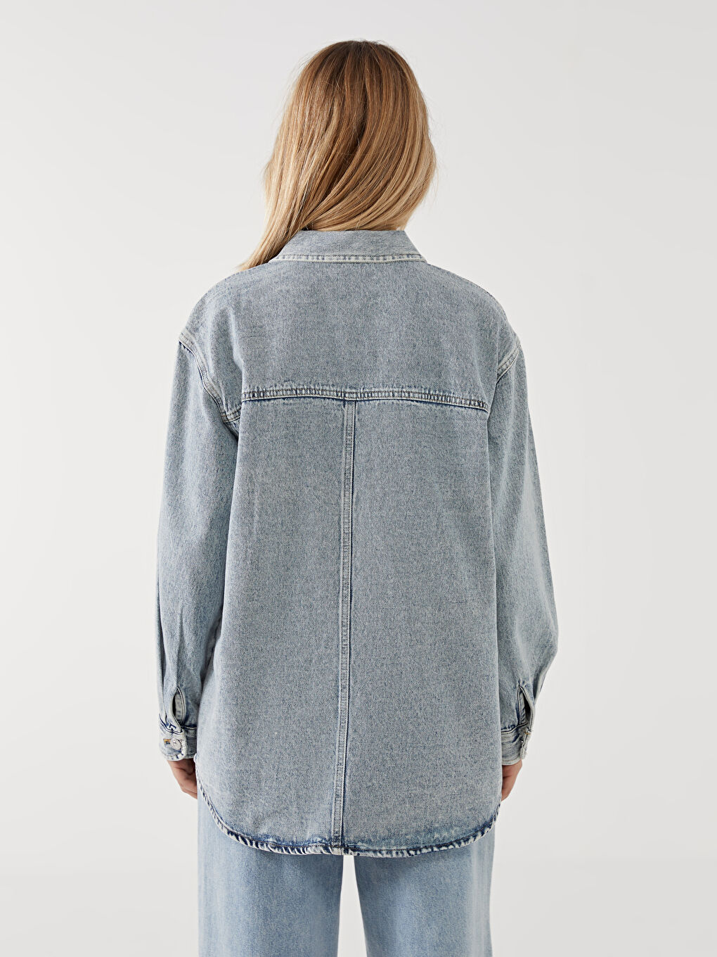 Collared Neck Women's Denim Jacket -S55860Z8-H45