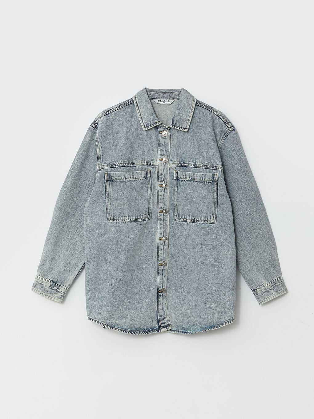 Collared Neck Women's Denim Jacket -S55860Z8-H45
