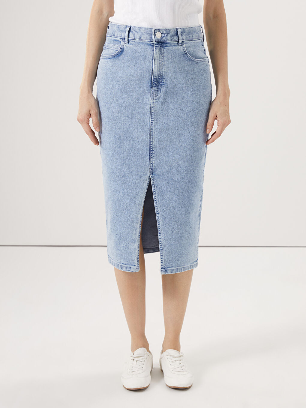 Slim Fit Women's Denim Skirt -S55875Z8-311
