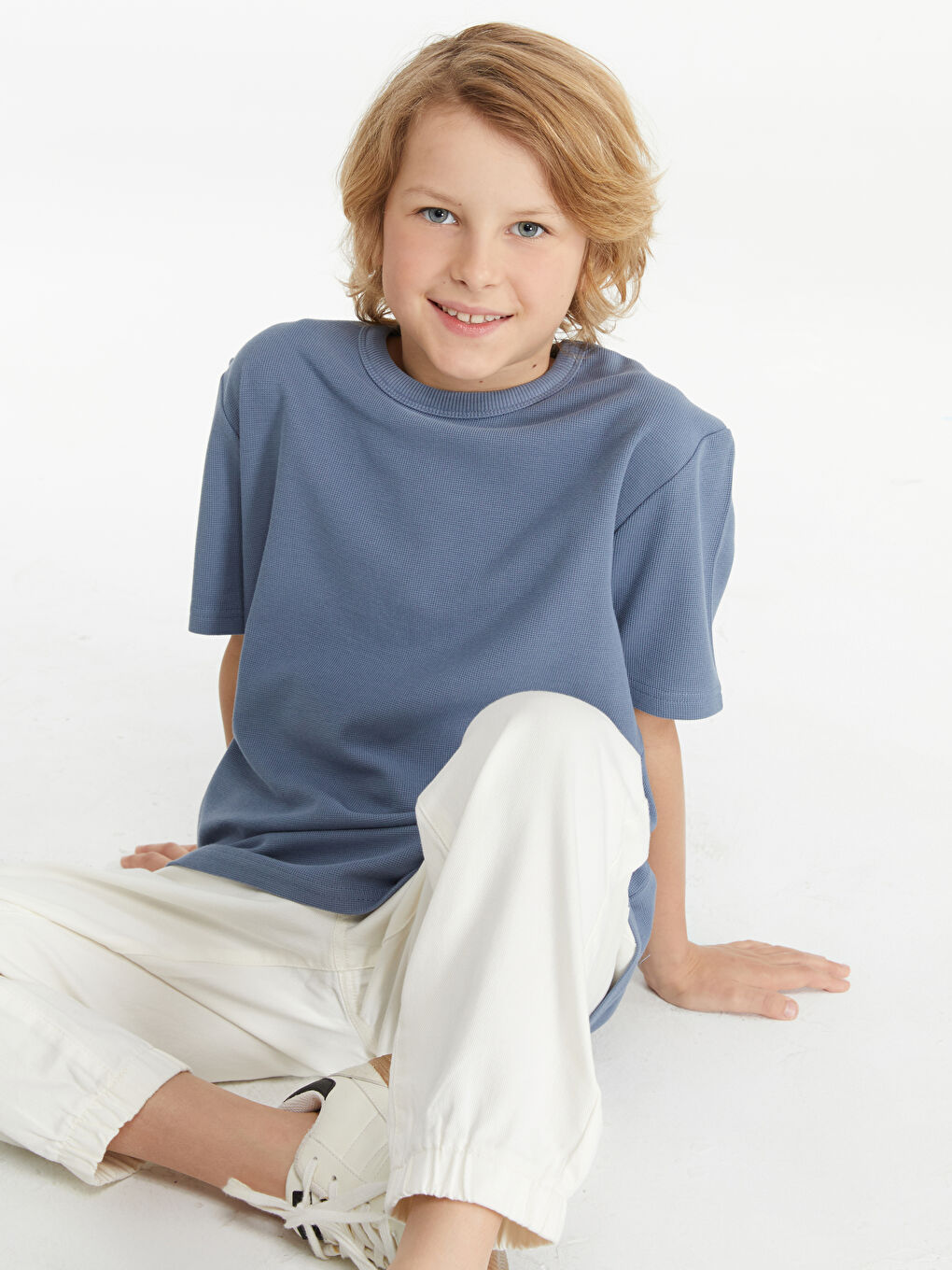 Crew Neck Boys' T-Shirt -S55884Z4-YLA