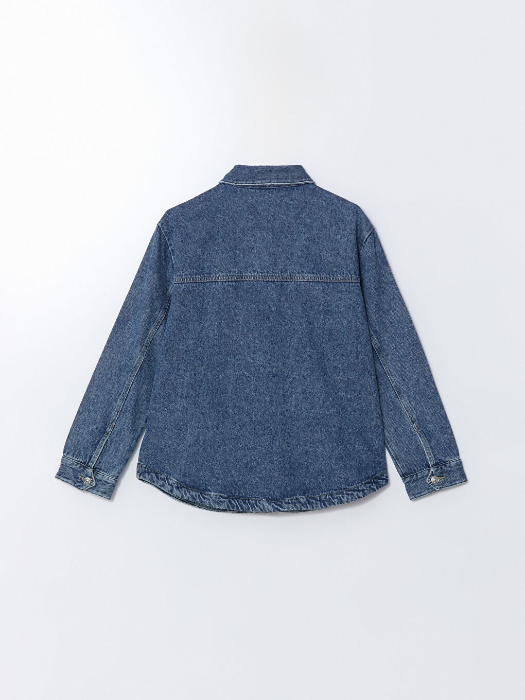 Collared Neck Pocketed Women's Denim Jacket -S55911Z8-H45