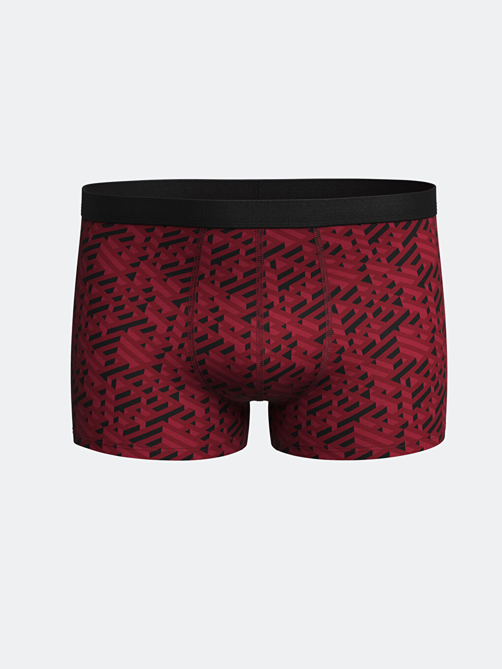 Bordo Standart Kalıp Pamuklu Esnek Erkek Boxer