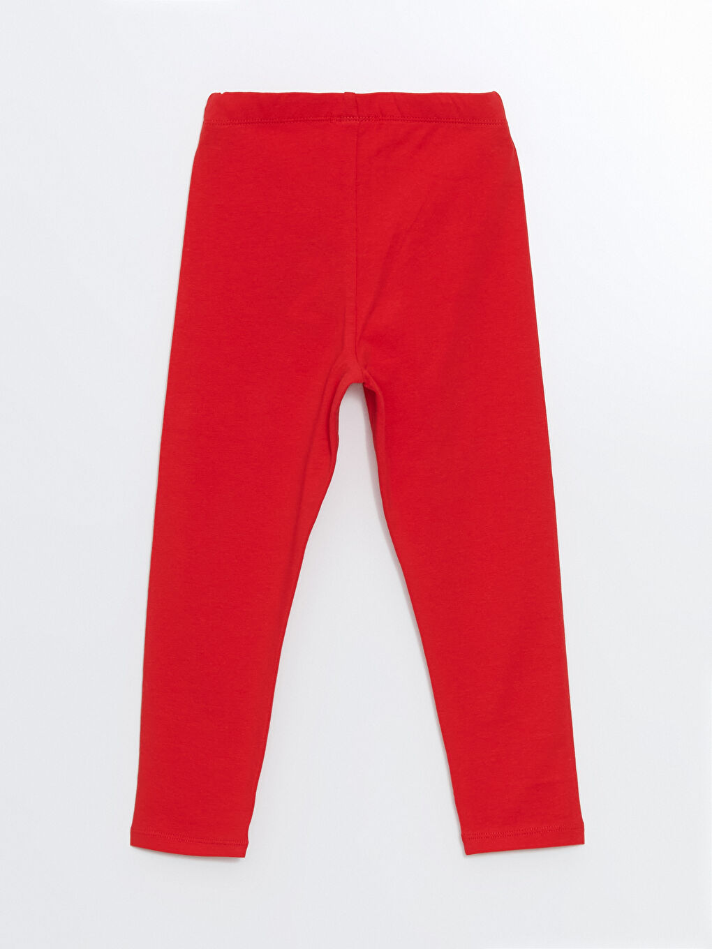 Kırmızı Beli Lastikli Basic Kız Çocuk Tayt-1