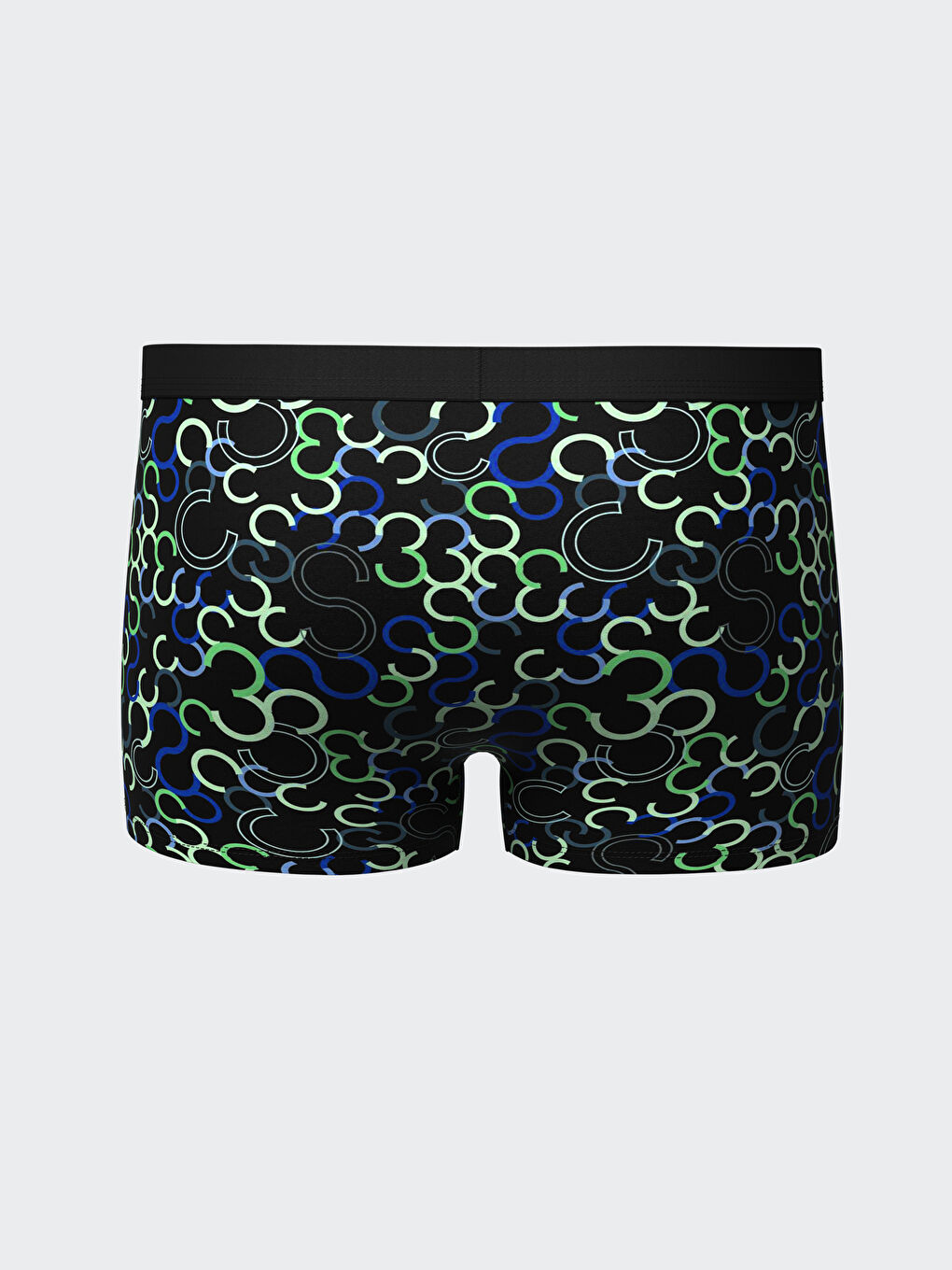 Siyah Standart Kalıp Pamuklu Esnek Erkek Boxer-1