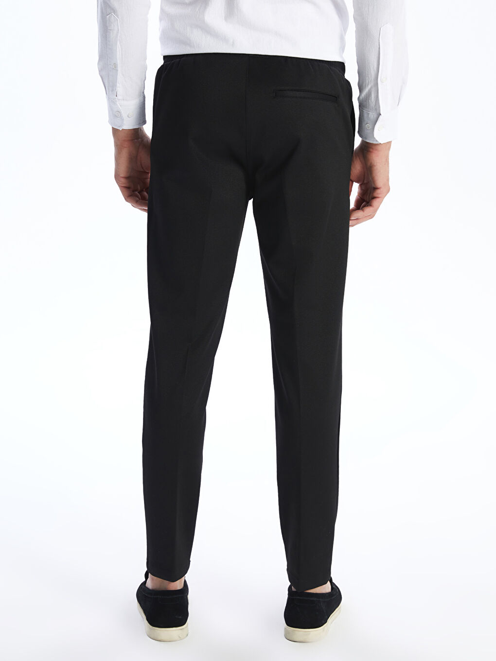 Men's Slim Fit Elastic Waist Trousers-3
