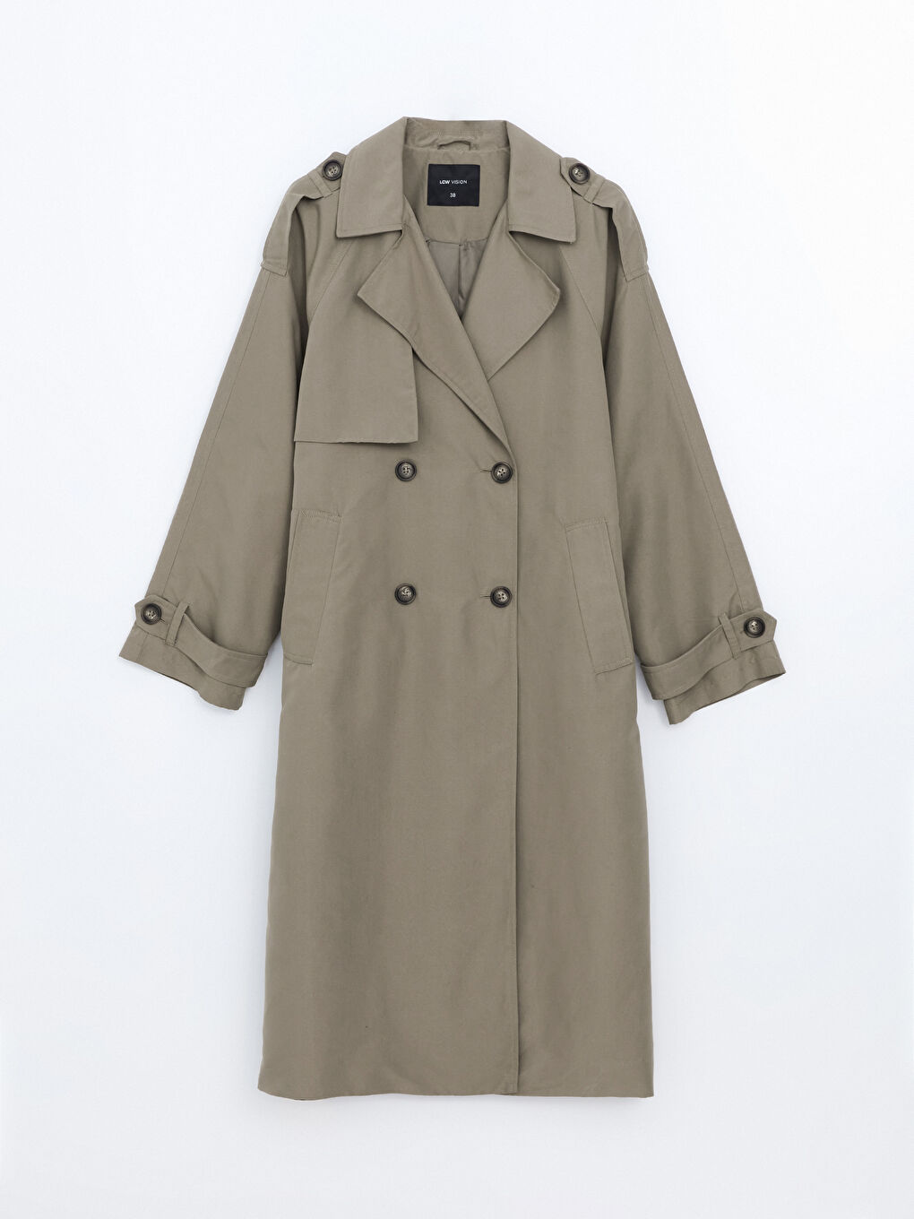 Women's Jacket Collar Plain Trench Coat -S55989Z8-SNQ