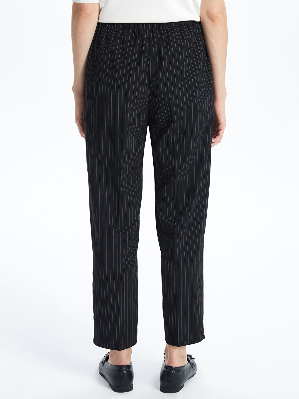 Elastic Waist Striped Women Trousers -S55997Z8-LEG
