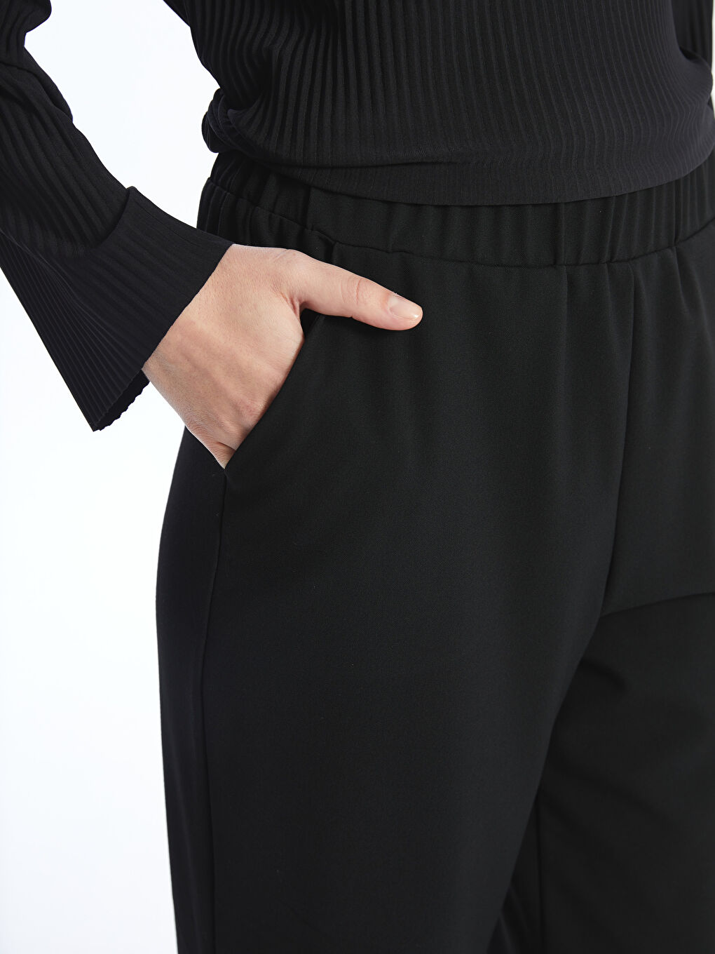 Pantalone za žene sa lastišem u struku -S55998Z8-CVL