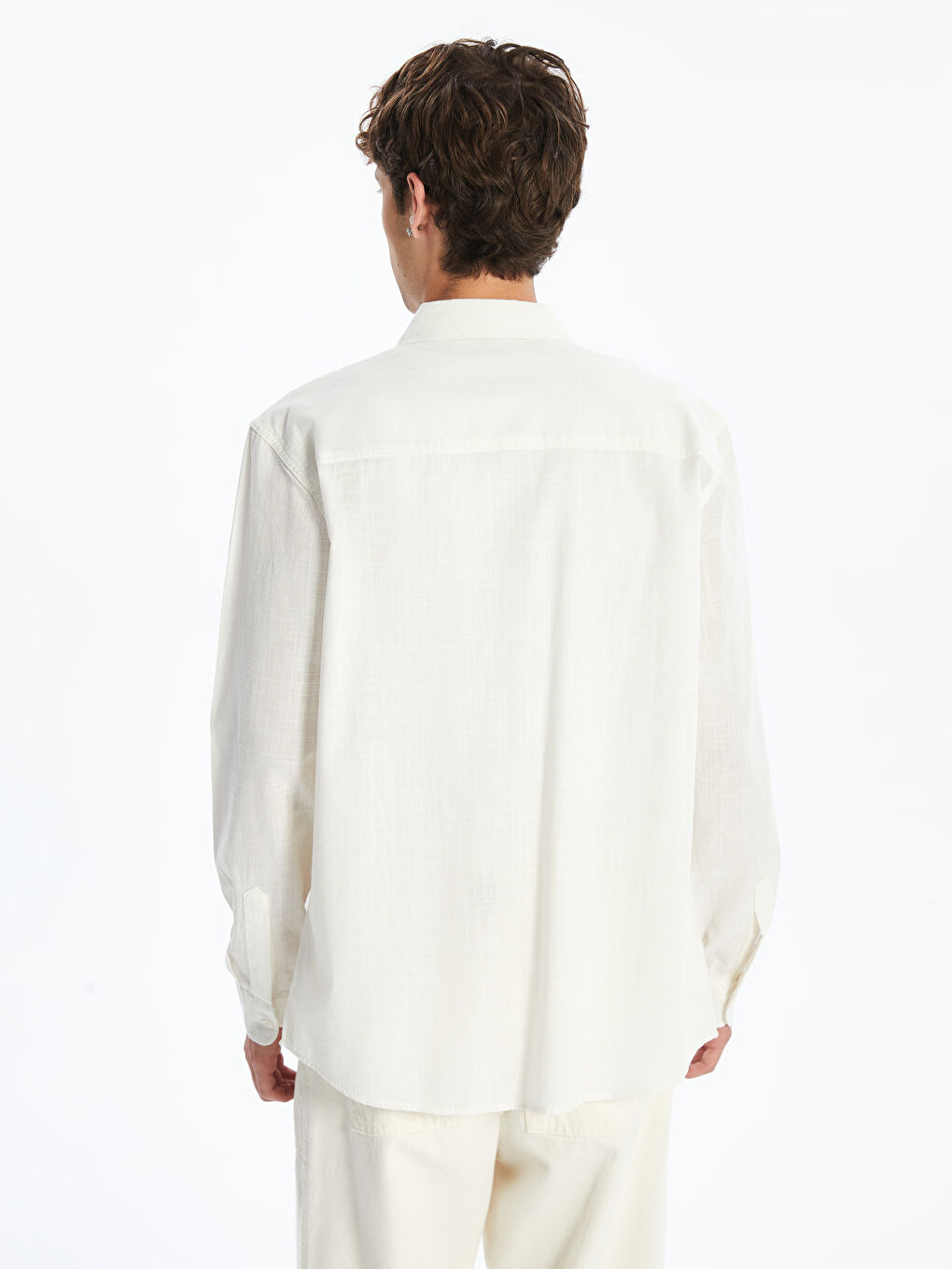 XSIDE Regular Fit Long Sleeve Linen Blend Men's Shirt -S56002Z8-R9J