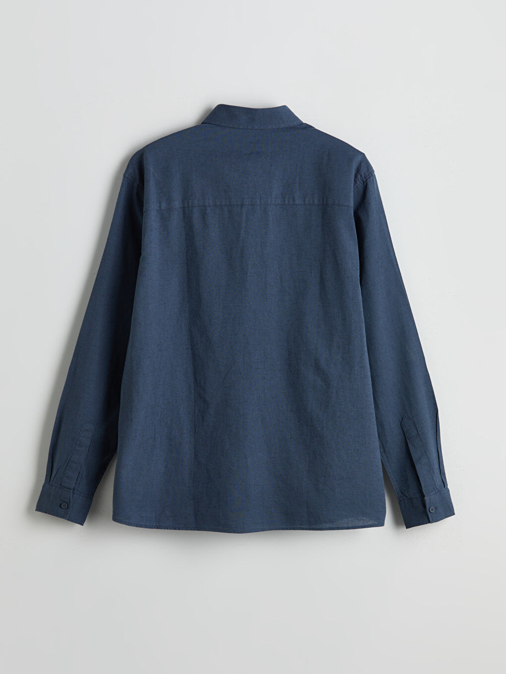 Regular Fit Long Sleeve Linen-Blend Men's Shirt -S56002Z8-K1Y